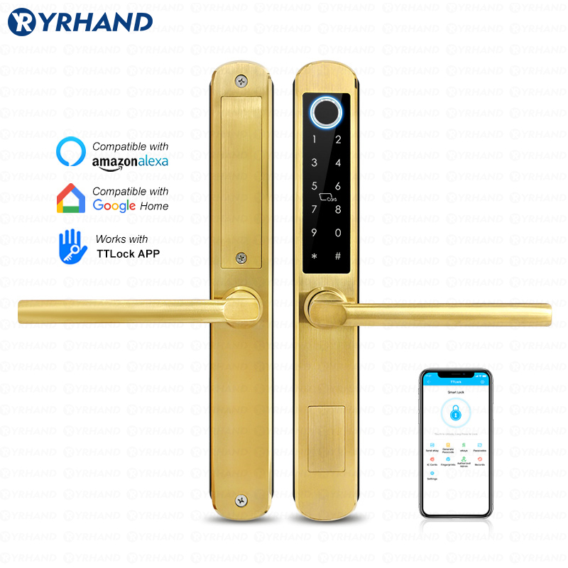 Home Security Keypad - IP66 Złota stal nierdzewna Przesuwane szkło