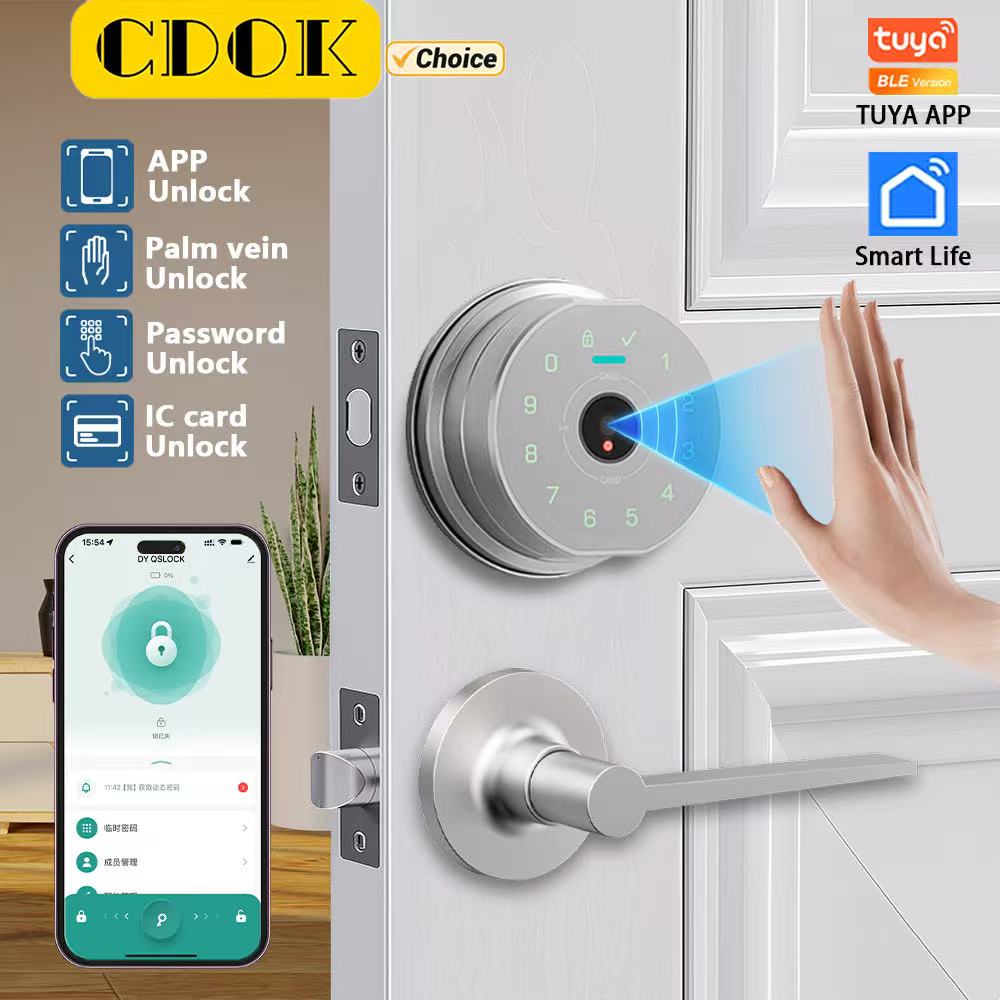 Home Security Keypad - Inteligentny zamek CDOK K10, odblokowywanie odciskiem
