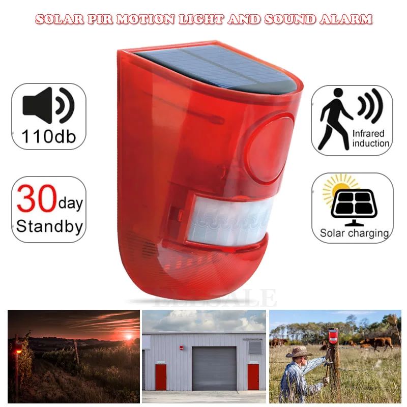 Home Security News - Wodoodporna, solarna lampa alarmowa z czujnikiem