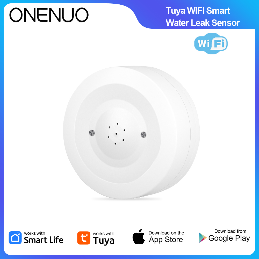 Home Security With Monitoring - Czujnik wycieku wody ONENUO WiFi Tuya,
