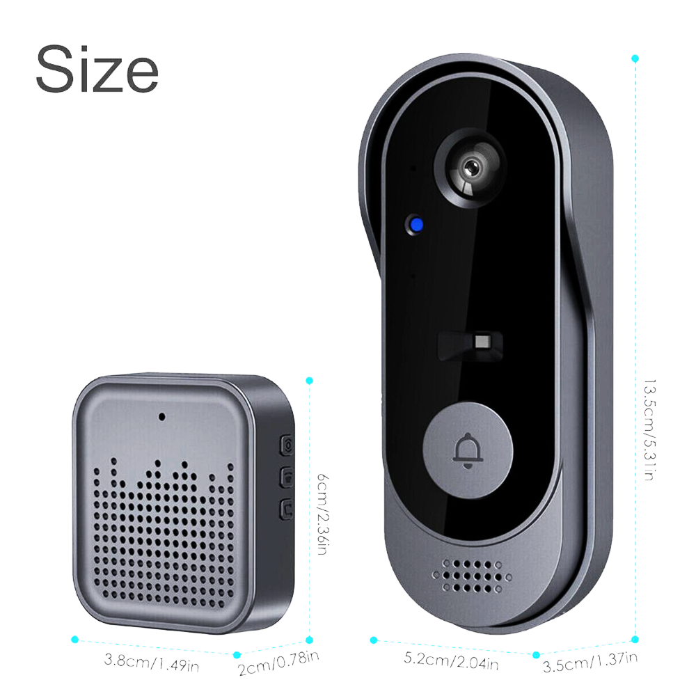 Peephole Camera Viewer - Aplikacja Tuya, kąt widzenia 170 stopni,