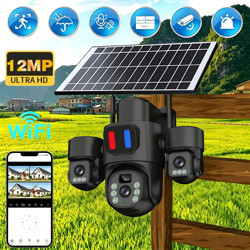 Home Security And Cctv - Zewnętrzna kamera solarna WiFi PTZ z