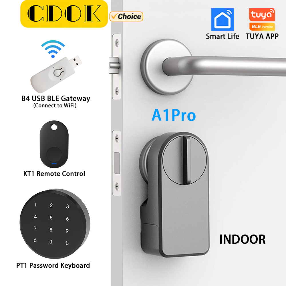Door Lock Smart Keypad - Inteligentny zamek Bluetooth CDOK A1Pro Tuya,