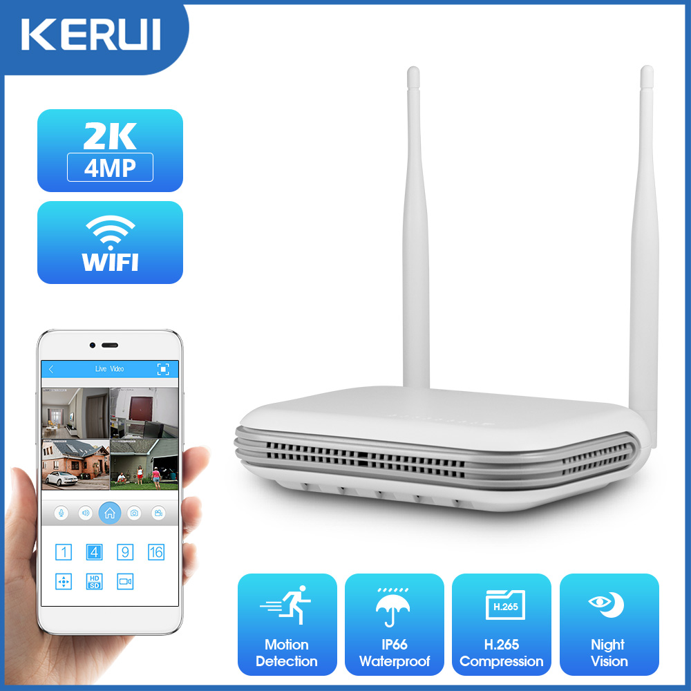 Home Security With Monitoring - KERUI 2K 4MP zewnętrzna kamera Full