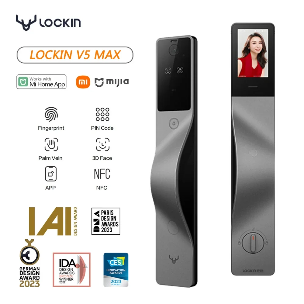 Door Lock Smart Keypad - Lockin V5 Max 3D Rozpoznawanie Twarzy