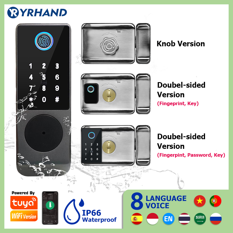 Home Security Keypad - Tuya inteligentny zamek wodoodporna Wifi podwójna