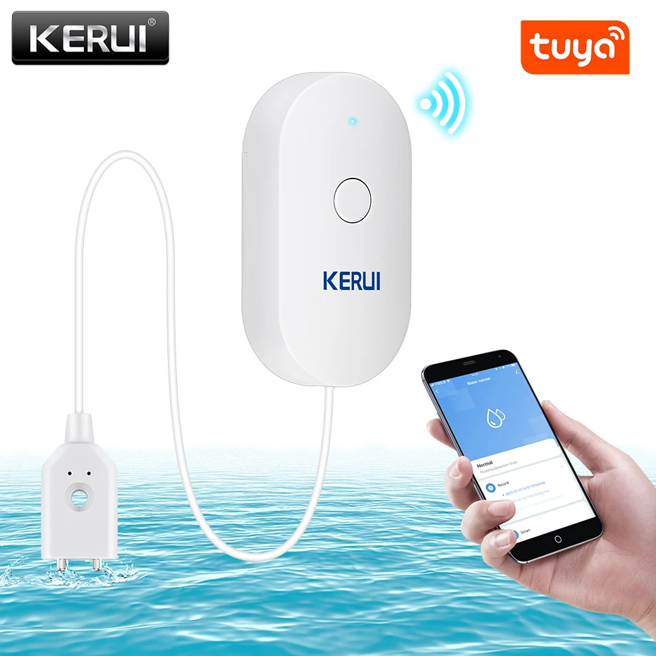 Czujnik zalania WiFi KERUI Sma – Home Security With Monitoring recenzja i cena