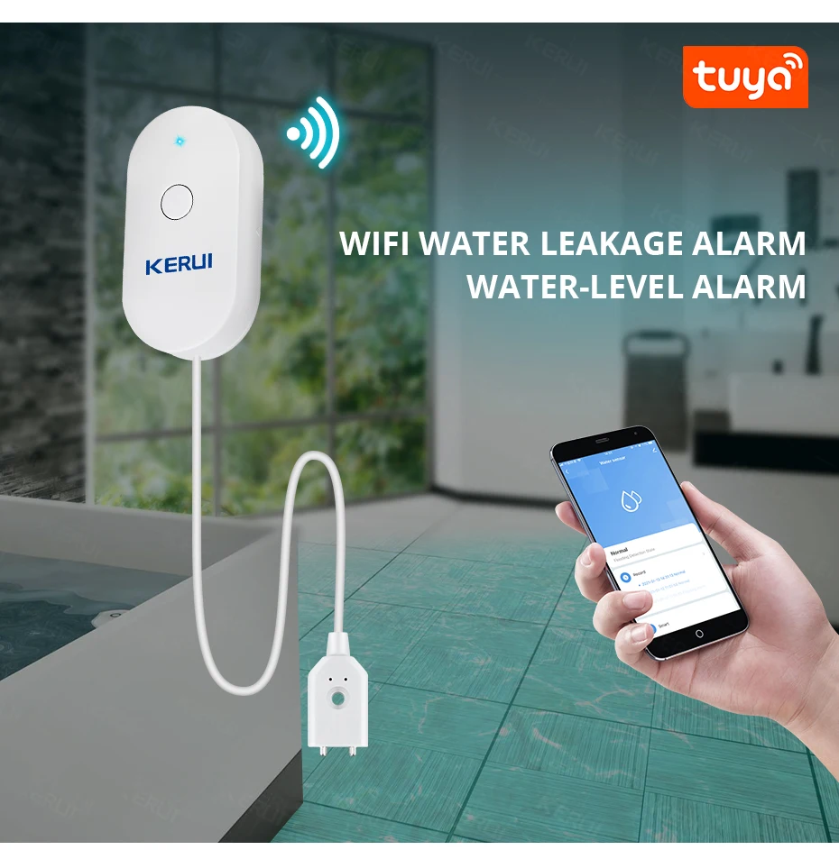 Czujnik zalania WiFi KERUI Sma – Home Security With Monitoring recenzja i cena